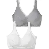 Sheego Sujetador gris moteado / blanco