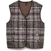 Vero Moda Chaleco 'VMNicoline' azul claro / chocolate / blanco