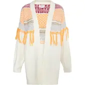 IZIA Cárdigan 'Eyota' azul pastel / lila / naranja claro / blanco lana
