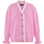 Faina Cárdigan rosa / blanco