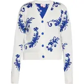 IZIA Cárdigan azul / blanco