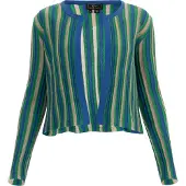 Faina Cárdigan beige / azul / verde hierba