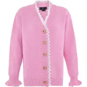 Faina Cárdigan rosa / blanco