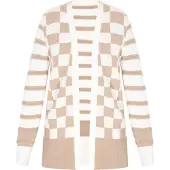 Usha Cárdigan beige / blanco