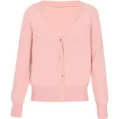 Faina Cárdigan rosa / blanco