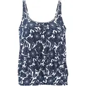 Sunseeker Top de tankini marino / blanco