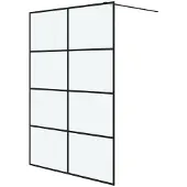Syfax Mampara de ducha vidrio ESG esmerilado negro 140x195 cm