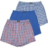 Normani Calzoncillo boxer azul / rojo cereza / blanco