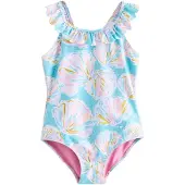 Next Traje de baño azul claro / mostaza / rosa / blanco