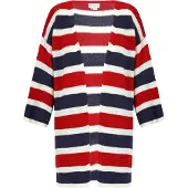 Usha Cárdigan navy / rojo / blanco
