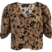 Faina Blusa camelo / negro