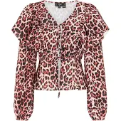 Faina Blusa beige / rojizo / negro