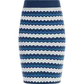 Faina Falda azul / azul oscuro / blanco