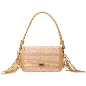 IZIA Bolso de hombro azul / marrón claro / verde / rosa