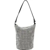 Faina Bolso de hombro negro / plata