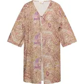 Usha Kimono beige / marrón claro / lila / blanco