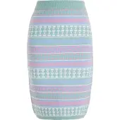 IZIA Falda azul / menta / rosa / blanco