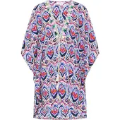 IZIA Kimono crema / turquesa / azul claro / naranja