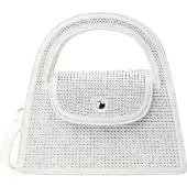 Faina Bolso de mano plata / blanco