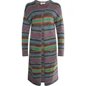 Usha Cárdigan 'Carnea' crema / marrón claro / lila / negro