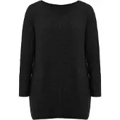 Imily Bela Vestido de punto negro moteado