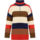 Imily Bela Jersey beige / marino / azul oscuro / rojo