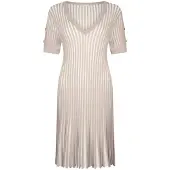 Liu jo Vestido de punto beige / blanco