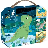 Janod 4 Puzzles De Dinosaurios 6-9-rompecabezas 12-16 Piezas