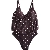 Next Traje de baño chocolate / blanco