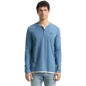 Tom Tailor Camiseta azul ahumado / negro / blanco