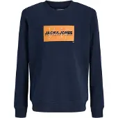 Jack & jones Junior Sudadera 'JJCole' navy / naranja