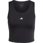 Adidas Top deportivo 'TECHFIT Cropped Training Tank' negro / blanco