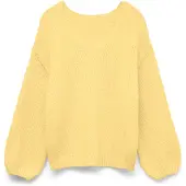 Vero Moda Jersey talla grande 'VMMaybe' amarillo claro