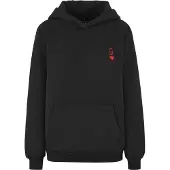 Miss Tee Sudadera 'Queen Card' rojo sangre / negro