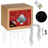 Idena 31270 400er Eiszapfen LED Lichterkette transparent 10,3 m
