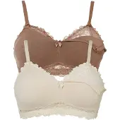 Bonprix Sujetador de lactancia crema / marrón moteado