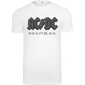 Mister tee Camiseta 'ACDC Back In Black' gris oscuro / negro / blanco