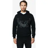 KOROSHI Sudadera gris / naranja / negro