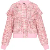 Faina Chaqueta de entretiempo gris / naranja oscuro / rosa claro / blanco