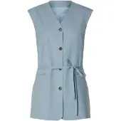 Selected Corte Boxy Chaleco Mujeres Azul 38