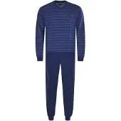 Hajo Pijama largo azul / azul oscuro