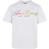 Urban Classics Camiseta verde / naranja / rosa / offwhite