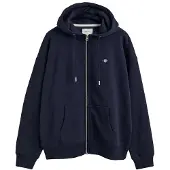 Gant para mujer. 4201412 Sudadera con capucha y cremallera Shield marino (L), Casual, Algodón, outlet 2026.