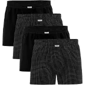 Seidensticker Calzoncillo boxer negro / blanco