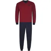 Hajo Pijama largo navy / rojo / rojo vivo