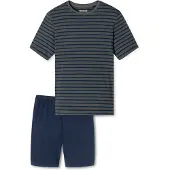 Schiesser Pijama corto 'Casual Essentials' azul / gris / negro