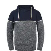 INDICODE JEANS Jersey 'Lynde' marino / azul moteado / blanco