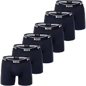 BOSS Calzoncillo boxer azul oscuro / blanco