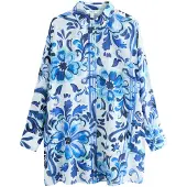 Next Vestido de playa azul / aqua / azul oscuro / blanco
