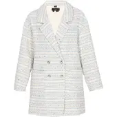 Faina Blazer crema / azul pastel / blanco